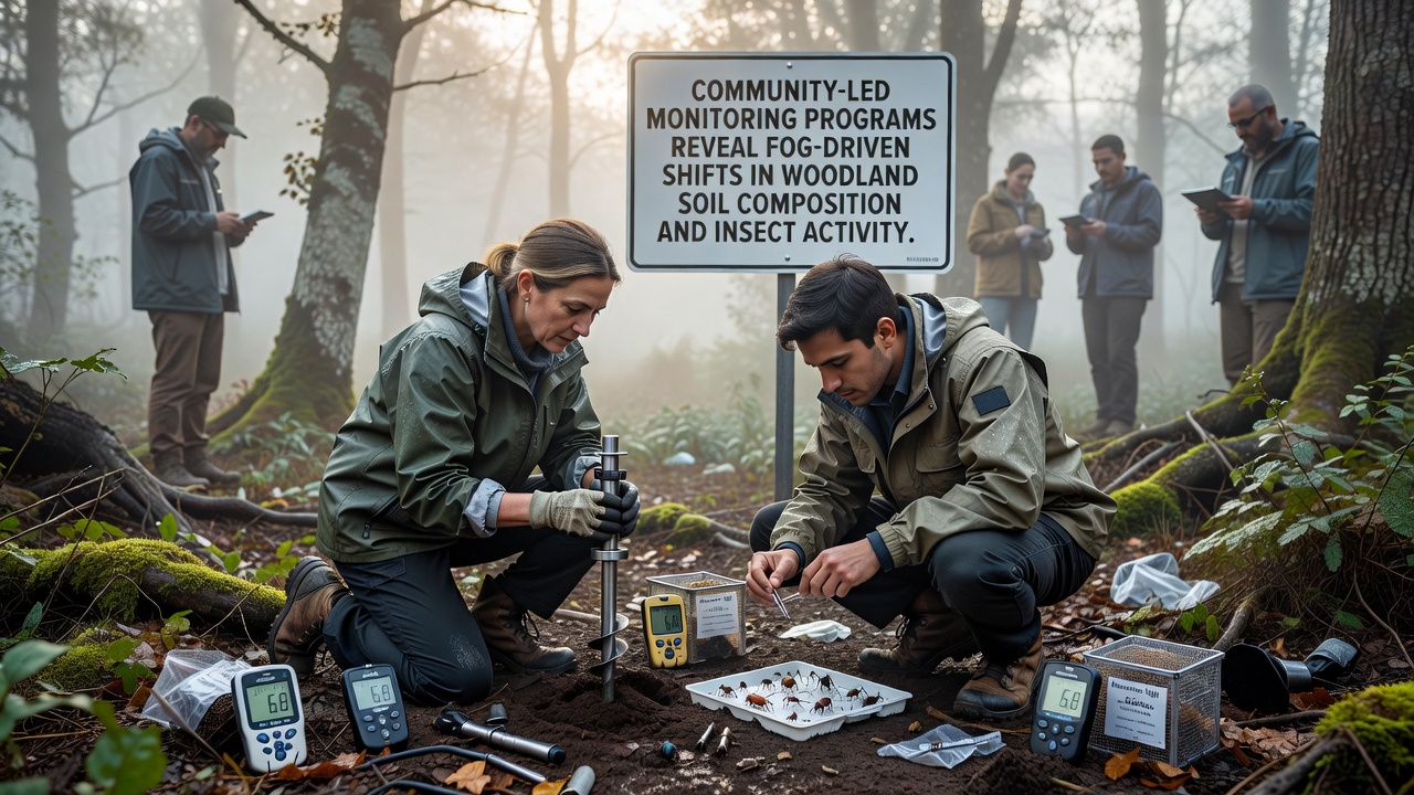 Community-Led Monitoring Programs Reveal Fog-Driven Shifts in Woodland Soil Composition and Insect Activity